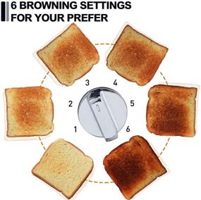 img 1 attached to 🍞 CUSIMAX 2 Slice Stainless Steel Toaster – Black, Ultra-Clear LED Display, 6 Toasting Levels | Cancel/Bagel/Defrost Function, Wide Slots with Removable Crumb Tray