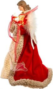 img 2 attached to Kurt S. Adler UL 10-Light 16-Inch Red and Ivory Angel Treetop: Beautiful Tree Decoration