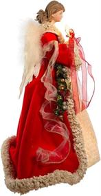 img 1 attached to Kurt S. Adler UL 10-Light 16-Inch Red and Ivory Angel Treetop: Beautiful Tree Decoration