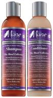 🍑 the mane choice peach black tea & vitamin infused anti-shedding & intense volume shampoo and conditioner set: boost hair volume & prevent shedding logo