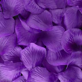 img 2 attached to 🌹 1000 Pieces Purple Silk Fabric Flower Mini Rose Petals for Weddings - Super Z Outlet