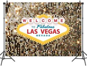 img 3 attached to Фон для фотосъёмки Las Vegas Casino Poker Movie с мотивами - фотографические заставки для украшения, винтажные костюмы для костюмированных вечеринок, баннер для дня рождения, выпускного, церемонии возведения в звание, процедуры душа ребенка, реквизит для фотосъёмки. Виниловый фон размером 5х3 фута.