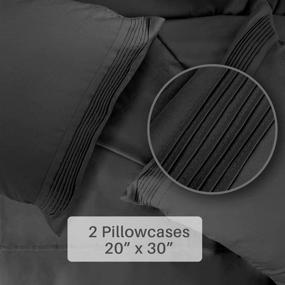 img 2 attached to 🛏️ Secura Everyday Luxury Queen Bed Sheet Set - Soft Microfiber 1800 Thread Count 16" Deep Pocket Sheets - Hypoallergenic, Wrinkle & Fade Resistant - Black