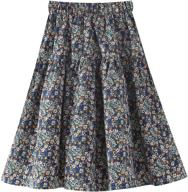 🌸 girls' floral a-line maxi skirt - toddler, kids, teens, adult ii - long skirt logo