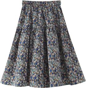 img 4 attached to 🌸 Girls' Floral A-Line Maxi Skirt - Toddler, Kids, Teens, Adult II - Long Skirt