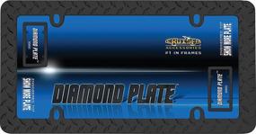 img 2 attached to 💎 Stylish Matte Black Diamond Plate License Plate Frame from Cruiser Accessories 30850