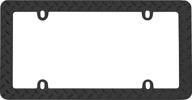 💎 stylish matte black diamond plate license plate frame from cruiser accessories 30850 logo