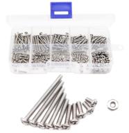 🔩 binifimux 300pcs 2-56 pan phillips machine screws hex nuts assortment kit, set of 10 sizes: 5/32", 3/16", 5/16", 1/4", 3/8", 1/2", 5/8", 3/4", 7/8", 1" - 304 stainless steel logo