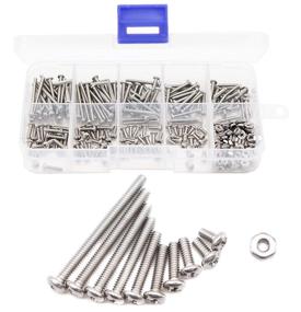 img 4 attached to 🔩 binifiMux 300pcs 2-56 Pan Phillips Machine Screws Hex Nuts Assortment Kit, Set of 10 Sizes: 5/32", 3/16", 5/16", 1/4", 3/8", 1/2", 5/8", 3/4", 7/8", 1" - 304 Stainless Steel