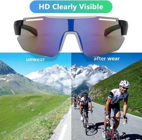 img 3 attached to Cycling Glasses Sunglasses Anti UV400 Baseball