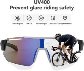 img 1 attached to Cycling Glasses Sunglasses Anti UV400 Baseball