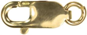 img 2 attached to 💎 Превосходная фурнитура uGems из золотого напыления 14K: замок и кольцо-карабин 16 мм для изысканных ювелирных изделий, большой размер 5/8 дюйма