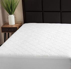 img 3 attached to 🛏️ The Grand Mattress Pad Full Size Bed - Premium Quality Fabric, Deep Pockets, Breathable &amp; Stretchable - Fitted Full Bed Mattress Topper (54x75, Stretches to 16 Inches)