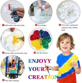 img 2 attached to 🎨 24-Color Tie Dye Kit for Kids and Adults - DIY Tie Dye Supplies, Perfect for Parties and Gifts