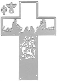 img 4 attached to 🎄 Рождественские ножи для резки Metal Religion: Крест Молитва тиснение шаблон для самодельных рождественских открыток, скрапбукинга, бумажных ремесел и декора