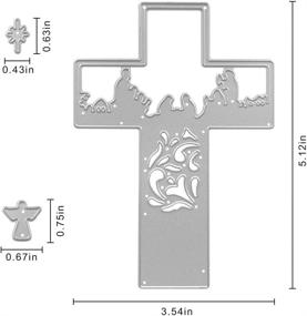 img 3 attached to 🎄 Рождественские ножи для резки Metal Religion: Крест Молитва тиснение шаблон для самодельных рождественских открыток, скрапбукинга, бумажных ремесел и декора