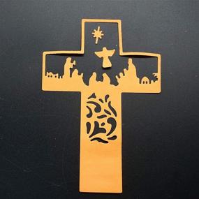 img 1 attached to 🎄 Рождественские ножи для резки Metal Religion: Крест Молитва тиснение шаблон для самодельных рождественских открыток, скрапбукинга, бумажных ремесел и декора
