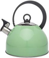 🍵 2.5l stainless steel tea pot with whistle - mint green studio hot water tea kettle logo