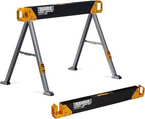 img 3 attached to 🔨 ToughBuilt Folding Sawhorse/Jobsite Table - Sturdy, Durable & Lightweight - Heavy-Duty 100% High Grade Steel - 41.5-Inch Easy Carry Handle - TB-C550