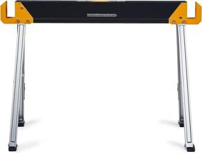 img 2 attached to 🔨 ToughBuilt Folding Sawhorse/Jobsite Table - Sturdy, Durable & Lightweight - Heavy-Duty 100% High Grade Steel - 41.5-Inch Easy Carry Handle - TB-C550