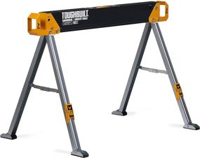 img 1 attached to 🔨 ToughBuilt Folding Sawhorse/Jobsite Table - Sturdy, Durable & Lightweight - Heavy-Duty 100% High Grade Steel - 41.5-Inch Easy Carry Handle - TB-C550