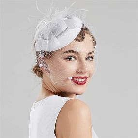 img 3 attached to 💍 BABEYOND Women's Accessories: Pillbox Fascinator, Gloves, and Necklace Collection