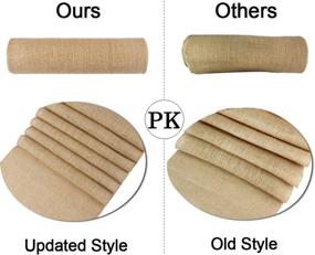 img 2 attached to 🏷️ OurWarm 12 x 108 Inch Hessian Burlap Table Runner: Natural Jute Table Runners for Vintage Wedding Decor, Rustic Farmhouse Kitchen