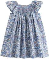 👗 simplee kids baby girls floral print sundress: summer casual princess dress for toddlers logo