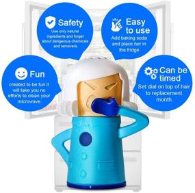 img 1 attached to 🤬 Angry Mom Microwave Cleaner with Fridge Odor Absorber - Cool Mom Set (2pcs)