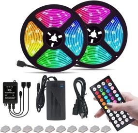 img 4 attached to 🌈 Color Changing LED Strip Lights Kit - RGB 600 LEDs 32.8ft (10M) - 5050 Flexible LED Rope Lighting - Includes 44 Keys IR Remote Controller