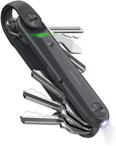 img 4 attached to Ключ-органайзер KeySmart Max с возможностью отслеживания, технологией Bluetooth от Tile, фонариком и мультитулом (до 14 ключей, стально-серый)