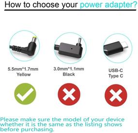 img 3 attached to AC Charger Compatible with Acer Aspire A515-51 A515-43-R19L A515-52 A515-52G A515-51G A515-52K N18C1 A515-51-58HD A515-51G-84SN A515-51G-53F6 N18W1 N19C1 CA24I-CN Laptop Power Adapter, 5.5x1.7mm Output Cord