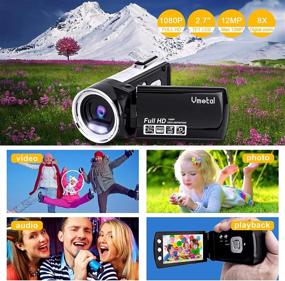 img 3 attached to 📷 VMotal FHD 1080P 30FPS 12MP Camcorder for YouTube Vlogging with 2.7 Inch 270 Degree Rotation Screen, 8X Digital Zoom, and Rechargeable Battery