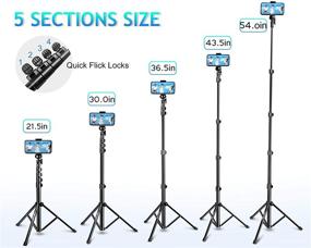 img 2 attached to 📸 XOMSIZE 54" Selfie Stick Tripod with Remote for iPhone - Extendable Phone Stand for Video Conferencing, Recording, Photography, YouTube, Blogging, and Traveling - Compatible with iOS & Android - Ideal for Laptop and Computer Use