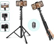 📸 xomsize 54" selfie stick tripod with remote for iphone - extendable phone stand for video conferencing, recording, photography, youtube, blogging, and traveling - compatible with ios & android - ideal for laptop and computer use logo