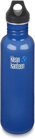 img 2 attached to 💧 Klean Kanteen 64oz Classic Water Bottle with Loop Cap 3.0 in Blue Planet Shade