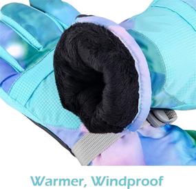 img 1 attached to Optimized Winter Windproof Snow Gloves for Kids - Ideal for Snowboarding, Sledding, and Cycling by Azarxis