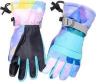 optimized winter windproof snow gloves for kids - ideal for snowboarding, sledding, and cycling by azarxis логотип