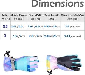 img 3 attached to Optimized Winter Windproof Snow Gloves for Kids - Ideal for Snowboarding, Sledding, and Cycling by Azarxis