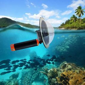 img 3 attached to 📷 Suptig Dome Port Lens: Compatible with GoPro Hero 7 Black, Hero 6 Black, and Hero 5 - Includes Waterproof Housing Case and Handheld Floating Bar for Diving, Snorkeling, and Underwater Photography