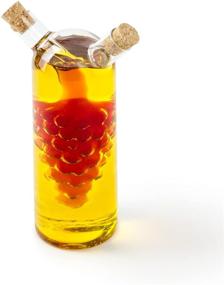 img 3 attached to 🍇 Fox Run 7050 Grape Motif Oil and Vinegar Cruet Dispenser Bottle: Clear Borosilicate Glass Solution