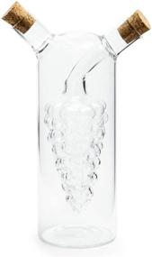 img 4 attached to 🍇 Fox Run 7050 Grape Motif Oil and Vinegar Cruet Dispenser Bottle: Clear Borosilicate Glass Solution