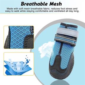 img 2 attached to 🐾 KEIYALOE Premium Dog Shoes: Summer Breathable Mesh Boots for Hot Pavement - Heat Protection, Non-Slip Soles, Reflective Straps