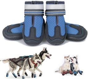 img 4 attached to 🐾 KEIYALOE Premium Dog Shoes: Summer Breathable Mesh Boots for Hot Pavement - Heat Protection, Non-Slip Soles, Reflective Straps