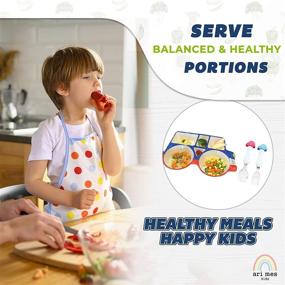 img 2 attached to 🚗 ARI MES Car-Shaped Plate and Spoon & Fork Set, BPA-Free Eco-Friendly Dinnerware for Toddlers, Children, Kids - Divided Plate, Snack and Meal Feeding, Ideal for Picky Eaters, Boys (CAR PLATE + SPOON & FORK)