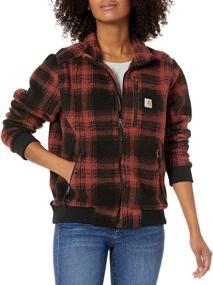 img 2 attached to 🧥 Stay Warm in Style with Carhartt Women's High Pile Fleece Jacket