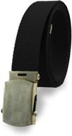 🔥 top-quality cotton military belt in sleek black – made for durability and style logo