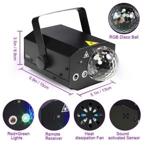 img 1 attached to 🎉 Litake Party Lights+Disco Ball Lights: 2-in-1 Strobe Lights for Parties & Dance Clubs – Sound Activated, Remote Controlled, Perfect for Home Party, DJ Sets, and Holiday Celebrations