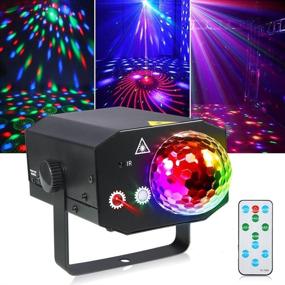 img 4 attached to 🎉 Litake Party Lights+Disco Ball Lights: 2-in-1 Strobe Lights for Parties & Dance Clubs – Sound Activated, Remote Controlled, Perfect for Home Party, DJ Sets, and Holiday Celebrations