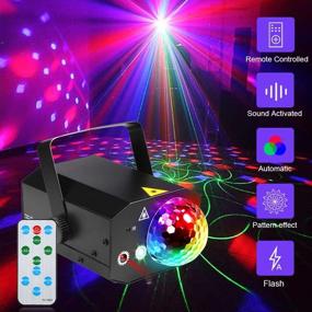 img 3 attached to 🎉 Litake Party Lights+Disco Ball Lights: 2-in-1 Strobe Lights for Parties & Dance Clubs – Sound Activated, Remote Controlled, Perfect for Home Party, DJ Sets, and Holiday Celebrations